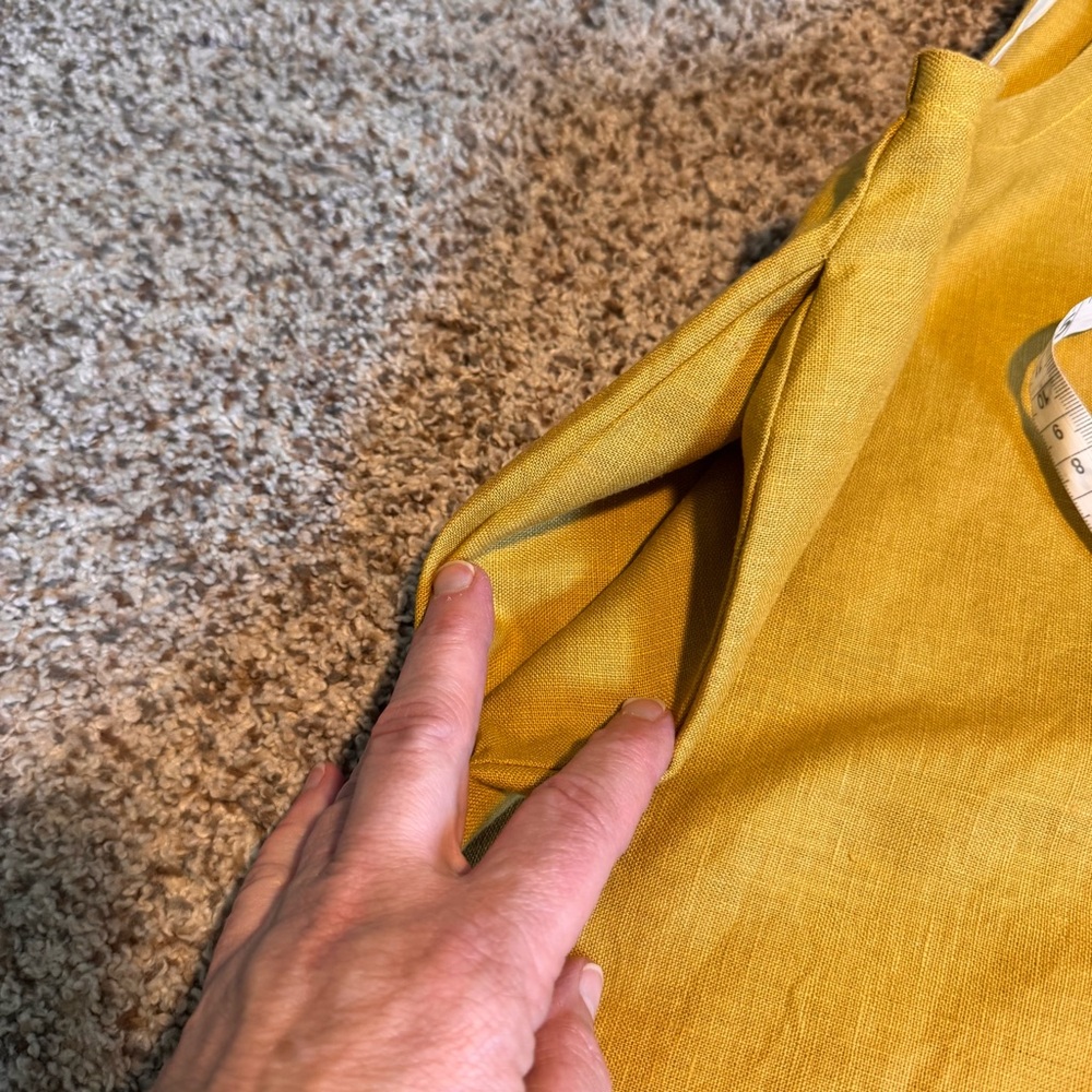 Maker & Mineral Mustard Yellow Linen Jumper- S - Picture 5 of 8
